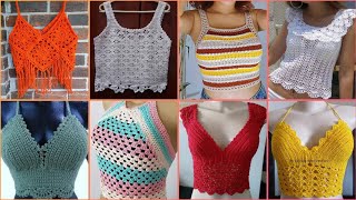 New collection of Crochet Tops designsStylish crochet Tops designs 2024 [upl. by Lashondra]