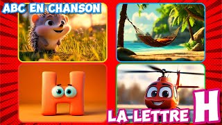 Chanson de la Lettre H 🚁🦉 AlphabetEnfants ChansonLettreH ÉducationLudique abc [upl. by Erdnua]