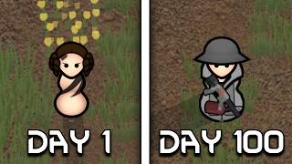 I Spent 100 Days as a Nomad in Rimworld [upl. by Urba37]