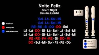 Noite Feliz Silent Night  Aula De Flauta Doce Germânica [upl. by Nostaw]