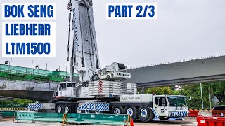 Bok Seng  2x Liebherr LTM150081 Tandem Bridge Lift  Part 23 [upl. by Karissa64]