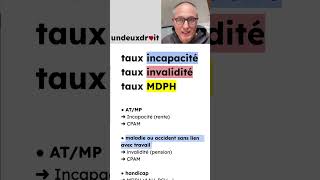 ⚠️ taux incapacité  taux invalidité  taux MDPH ⚠️ [upl. by Areek]