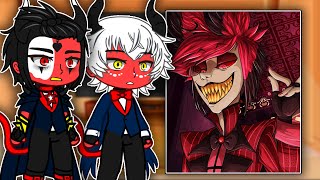 Helluva Boss React To Alastor  Hazbin Hotel  Gacha react [upl. by Cooke]