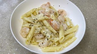 Pasta En Salsa Blanca Con Camarones [upl. by Idalia]