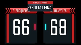 09112024  B Porqueres 66  CB Banyoles 68 [upl. by Rondon745]