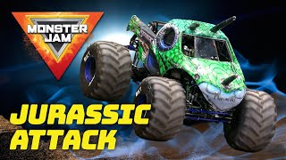 Dinosaur Monster Truck Jurassic Attack Most Epic Monster Jam Trucks  Episode 10 [upl. by Llirret]