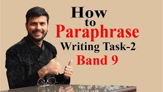 How to Paraphrase quotWriting Task2quot Band9  SHAFINS  From SHAFINS Books [upl. by Ltney]