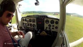 Reichelsheim to Gelnhausen EDFG Cessna 150 Rotax Cockpit [upl. by Erlene195]