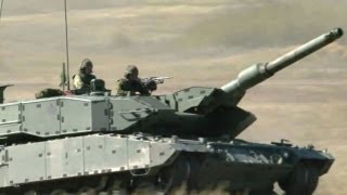 Canadian Army  Leopard 2A4M CAN Main Battle Tanks Live Firing  On The Move 720p [upl. by English]