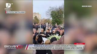 Catinca și Oana Roman la căpătâiul mamei lor Mioara Roman Imagini exclusive de la cimitir [upl. by Yliab]