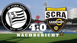 Knoten gelöst SK Sturm Graz  SCR Altach 40 Nachbericht 4Spieltag [upl. by Glyn190]