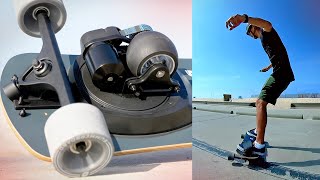 The electric skateboard that moves like a snowboard Summerboard review [upl. by Atteynek]