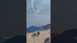 Frecce Tricolori solo low flyover to the vertical 2024 ocean city airshow [upl. by Einahpts]