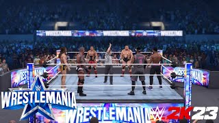 WWE 2K23  RKBro Vs Alpha Academy Vs The Street Profits  Wrestlemania 38  PS5 [upl. by Sidnarb]