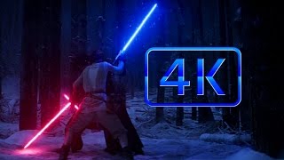 Star Wars Episode VII The Force Awakens  Finn amp Rey Vs Kylo Ren 4K 60fps [upl. by Alano389]