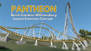 Pantheon Layout Extension Concept  Busch Gardens Williamsburg Intamin LSM Coaster  NoLimits 2 [upl. by Adnola]