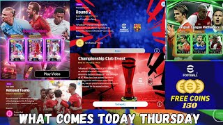 Efootball 25 mobile New update POTW Free Coin amp efootball Points today Thursday [upl. by Sayce]