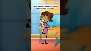 Manager trying to instill fear and control over employees 😆AC saraisthreads shorts animation [upl. by Nnyloj598]