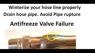 Prepare for winter Drain your garden hose pipe and avoid pipe damage or antifreeze valve failure [upl. by Kamerman]