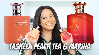 TASKEEN PEACH TEA OR TASKEEN MARINA SPRING PERFUME COMPARISON [upl. by Earvin15]