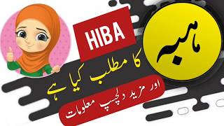 Hiba name meaning in urdu and lucky number  Islamic Girl Name [upl. by Ano]