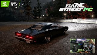 Dodge Charger Free Roam  CarX Street PC  Steering Wheel Gameplay [upl. by Aixela]