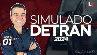 SIMULADO DETRAN QUESTÕES 2024  AULA 01 SimuladoLegTransito2024 Detran2024 [upl. by Eiralc]