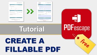 Create a fillable PDF form for free – step by step tutorial [upl. by Eibrad]