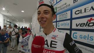 Davide Formolo  Interview at the finish  Coppa Agostoni  Giro delle Brianze 2023 [upl. by Debor]