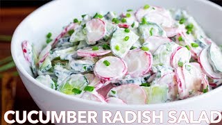 How To Make Creamy Cucumber Radish Salad [upl. by Phyllida]