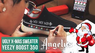 Ugly Christmas Sweater Yeezy Boost 350 V2  Custom Shoes  Angelus [upl. by Ahsap]