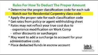 How Builders Should Properly Deduct from Uninsured Subcontractors [upl. by Ecirtal153]