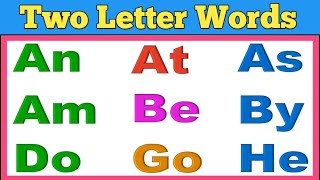 Two Letter Words in English Do Akshar ke Shabd  English Vocabulary English Alphabets phonic [upl. by Nireil]