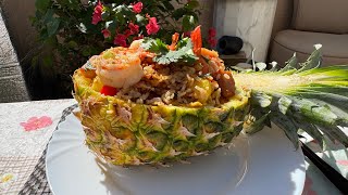 Hawaiian Pineapple Fried Rice  Tasty Tropical Takeout [upl. by Cassell]