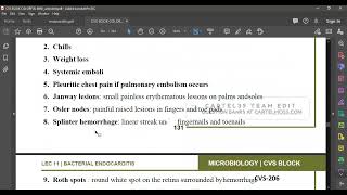 L26 MICRO BACTERIAL ENDOCARDITIS [upl. by Eidnim]