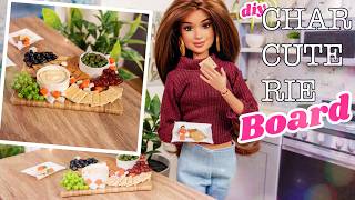 Making A Miniature Charcuterie Board For The Dollhouse  Paper And Hot Glue Craft  Fits Barbies [upl. by Carlisle]