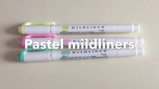 Mildliner and muji pens swatches [upl. by Esyahc]