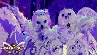 Snow Owls singing “The Prayer“ by Andrea Bocelli amp Celine Dion THE MASKED SINGER SEASON 4 [upl. by Maibach]