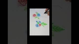 Drawing letter T Floral design letter drawing☺️☺️art floraldrawing lettershape [upl. by Aduh]