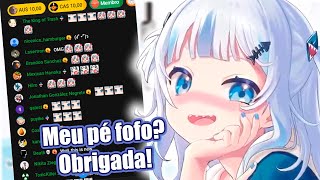 Gura surpreende o chat ao aparecer deitada relaxando  vtuber legendado [upl. by Alejoa]