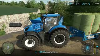 FS22  FAIRHEAD 74  SWAPPING THE NEW HOLLAND WITH THE MF [upl. by Wager]