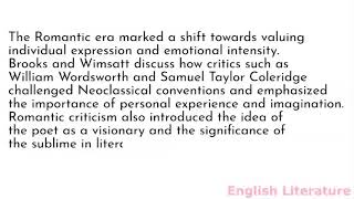 Summary of Literary Criticism A Short History by Cleanth Brooks and William K Wimsatt [upl. by Ylrebnik]