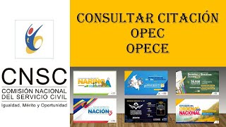 CONSULTAR CITACION PARA PRUEBAS OPEC Y OPECE [upl. by Neelahs]