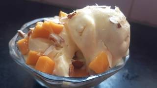 Mango ice cream  ice cream recipe Tamil  Chitras Vlogs amp Recipes [upl. by Oznecniv97]