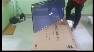 redmiTV Damaged redmi x55 tv while unboxing  replaced by amazon 4K TVlowbudget Google assistant [upl. by Bigod270]