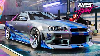 Brians Nissan Skyline R34 Build and tutorial  NeedForSpeed HEAT [upl. by Greerson]