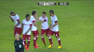 Forlan scores direct from a corner  Fluminense vs Internacional [upl. by Atnim]