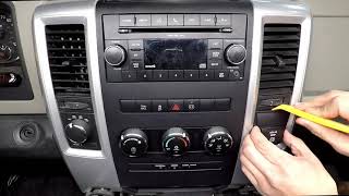 2011 Ram 1500 Radio Removal with Console [upl. by Htebzile597]