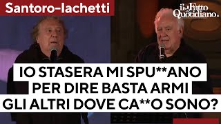 Basta armi Iacchetti sul palco con Santoro quotStasera mi spuano ma gli altri dove cao sonoquot [upl. by Nueormahc]