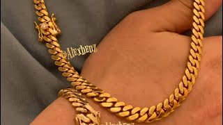 AlexBenz14k 7mm Miami Cuban Link Chain Full In Depth Review7mm Miami Cuban Link Bracelet [upl. by Suoivatram690]